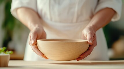 Hands preparing fresh vegetables in a light-filled kitchen space