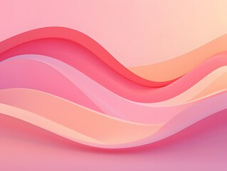 Abstract Pink and Orange Wave Background