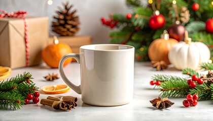 Timeless Ceramic Mug with Subtle Seasonal Touches for Everyday Comfort