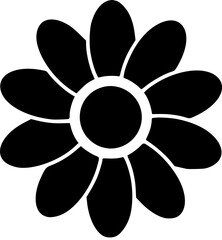 flower glyph flat vector icon
