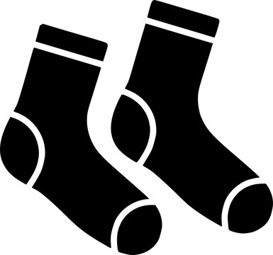 socks glyph flat vector icon
