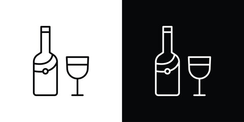 Vodka icon. Editable stroke. Icon for web.