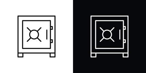 Safe icon. Editable stroke. Icon for web.