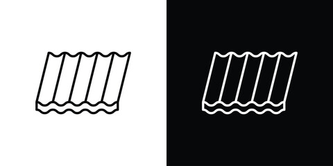 Roof tile icon. Editable stroke. Icon for web.