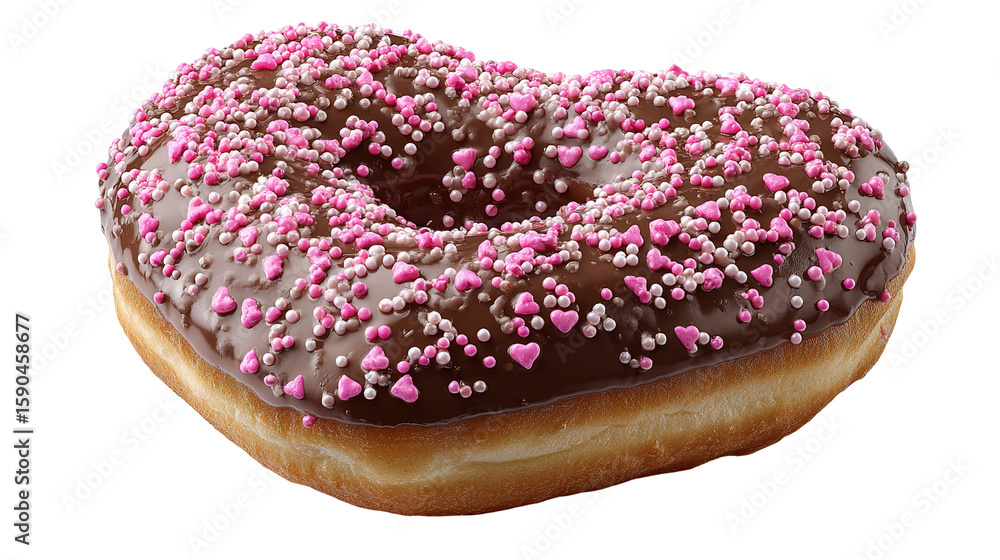 Aufkleber flying frosted sprinkled donuts. set of multicolored doughnuts with sprinkles isolate on color backg