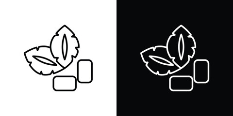 Mint gum icon. Editable stroke. Icon for web.