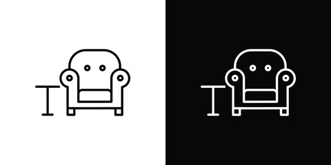 Lounge icon. Editable stroke. Icon for web.