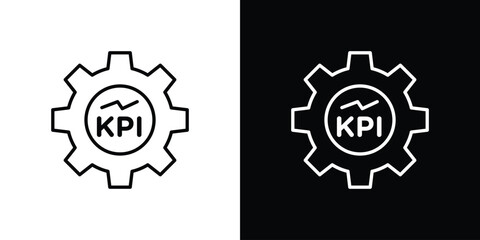 KPI icon. Editable stroke. Icon for web.