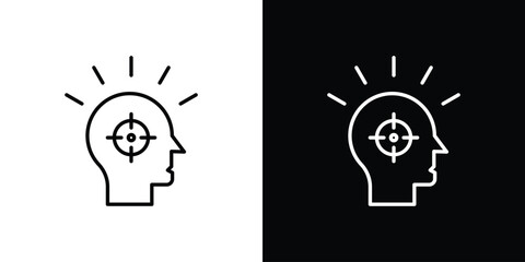 Intention icon. Editable stroke. Icon for web.