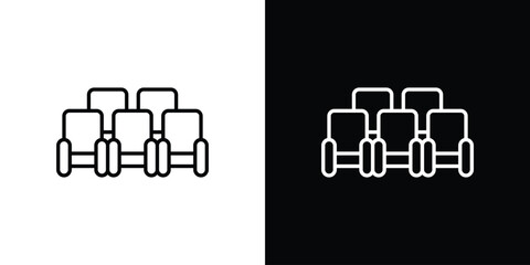 Cinema seat icon. Editable stroke. Icon for web.