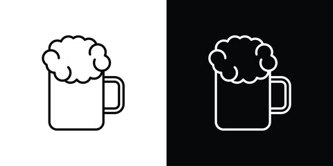 Beer icon. Editable stroke. Icon for web.