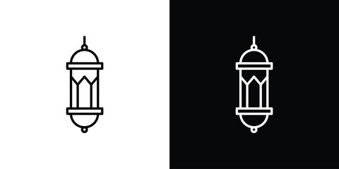 Arabic Lamp icon. Editable stroke. Icon for web.