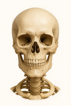 human skull isolated on white