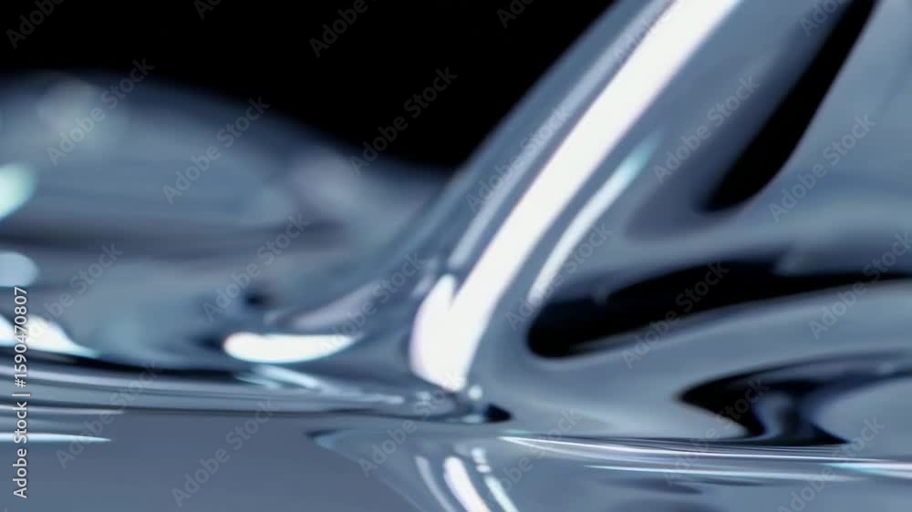 Wall mural fluid dynamics: mesmerizing liquid motion and reflections in high definition