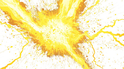Yellow Manga anime action frame lines with halftones. Pop art retro background with exploding rays of lightning comic style, vector illustration. Abstract explosive template with speed lines