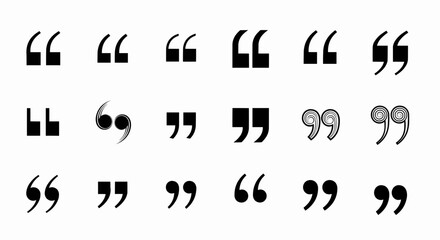 Diverse Quotation Marks A Graphic Collection of Punctuation Signs for Writing Projects