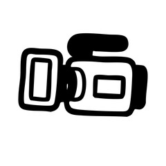 ビデオカメラ　線画　手書き