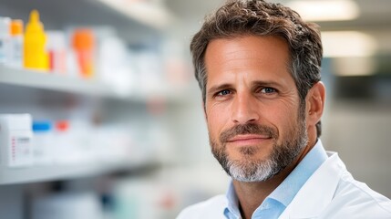 Confident young male scientist conducts groundbreaking research in laboratory