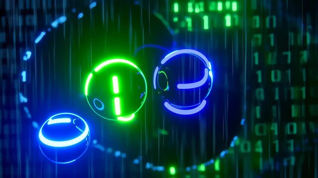 Abstract digital spheres background