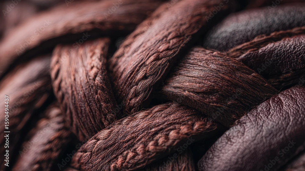 Poster close up macro photograph showcasing the intricate detail and natural intertwining patterns of plant