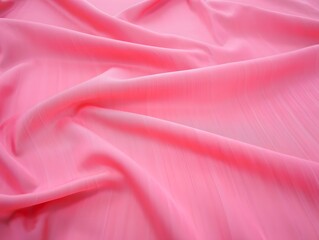 Fototapeta premium Flowing Pink Silk Fabric Texture Background