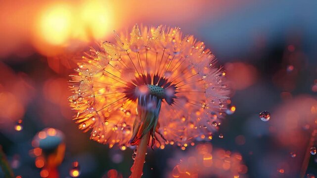 Visualize a captivating macro photograph of a dandelion seed head, with delicate seeds ready to drift away The image is softly lit to enhance the fine details and textures, set