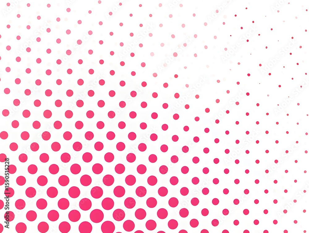 Poster abstract pink and white gradient dot pattern background