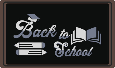 Back to school blackboard vector