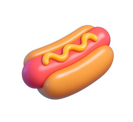 hot dog with mustard
