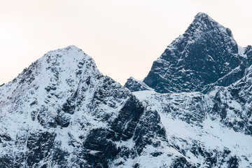 Stunning SnowCapped Mountains are Glimmering Under Soft and Gentle Light, a true spectacle