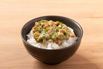 めかぶ納豆　ご飯