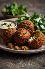 Falafel with Tahini Cascade