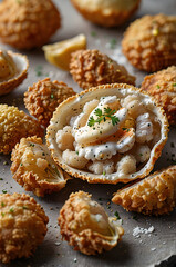 Golden Fried Clams with Dip