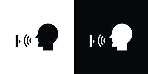 Voice control icon vector, filled flat sign, solid pictogram. Symbol, logo illustration.