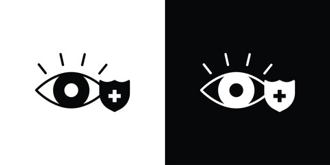 Vision insurance icon vector, filled flat sign, solid pictogram. Symbol, logo illustration.