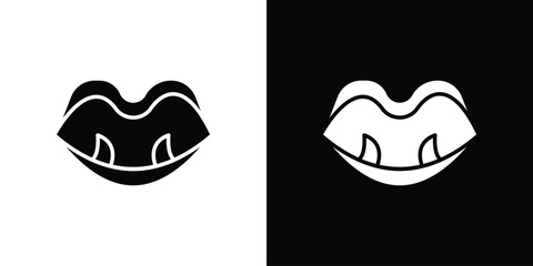 Tonsillitis icon vector, filled flat sign, solid pictogram. Symbol, logo illustration.