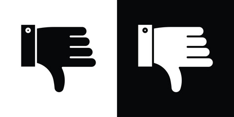 Thumb down icon vector, filled flat sign, solid pictogram. Symbol, logo illustration.