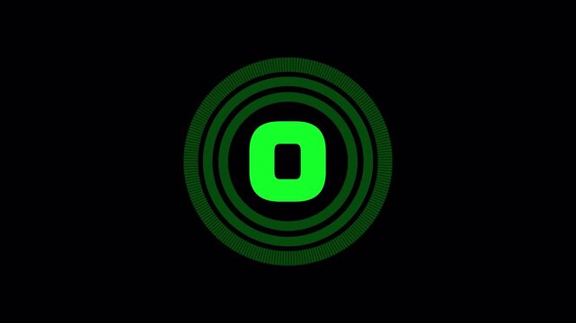 simple and clean 5 seconds timer animation for digital media, animated time limit of 5 seconds.