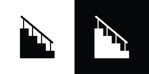 Stairs icon vector, filled flat sign, solid pictogram. Symbol, logo illustration.