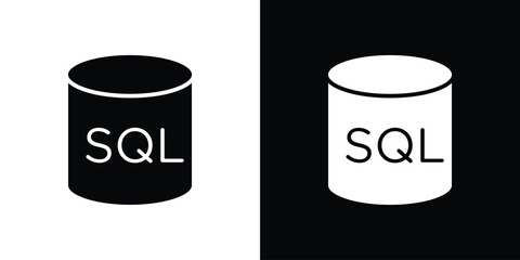 SQL icon vector, filled flat sign, solid pictogram. Symbol, logo illustration.