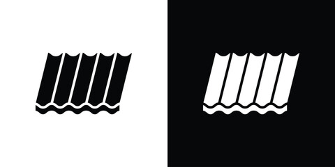 Roof tile icon vector, filled flat sign, solid pictogram. Symbol, logo illustration.