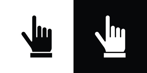 Pointing hand icon vector, filled flat sign, solid pictogram. Symbol, logo illustration.
