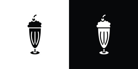 Milkshake icon vector, filled flat sign, solid pictogram. Symbol, logo illustration.