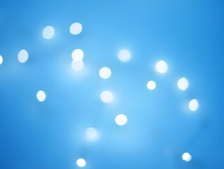 Abstract Bokeh Background with Blue Gradient and Soft Highlights