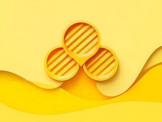Yellow Tennis Rackets Abstract Background - Geometric Sport Concept