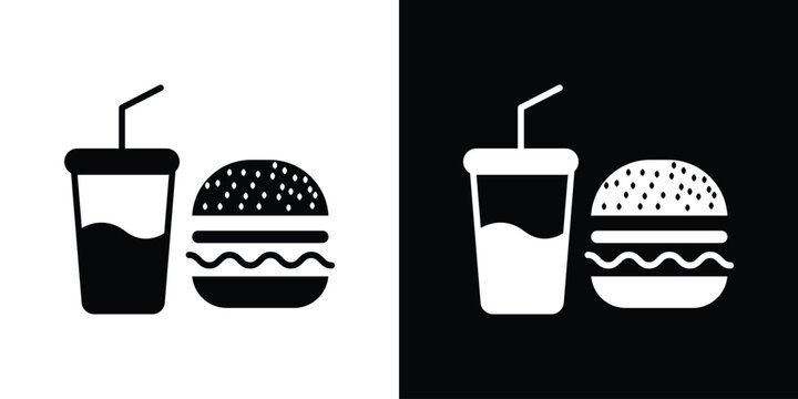 Fast food icon vector, filled flat sign, solid pictogram. Symbol, logo illustration.