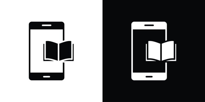 Ebook icon vector, filled flat sign, solid pictogram. Symbol, logo illustration.