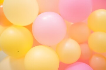 Colorful Balloons Background - Yellow and Pink