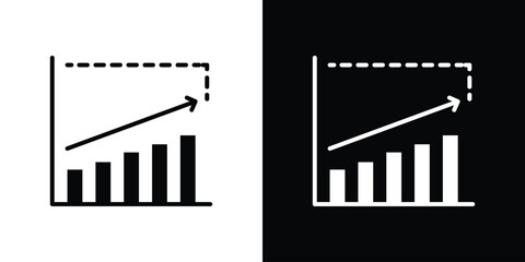 Diminishing returns icon vector, filled flat sign, solid pictogram. Symbol, logo illustration.
