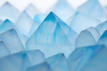 Abstract Blue Glass Sculpture - Modern Art Installation